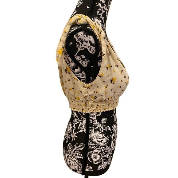 Lottie Moss Floral Cropped Tank Top Beach Coastal Vacation - Picture 4 of 10